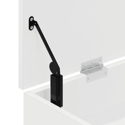 Лавица за обувки Бяла 102x30,5x45 cm Инженерна дървесина