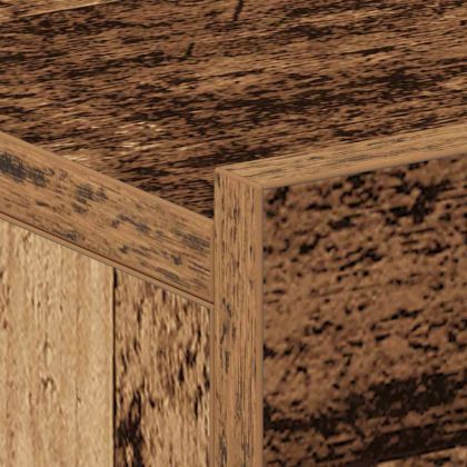 Плаващо нощно шкафче от старо дърво 40x32x15 cm