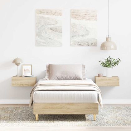 Рамка за легло без матрак сонома дъб 75x190 см инженерно дърво