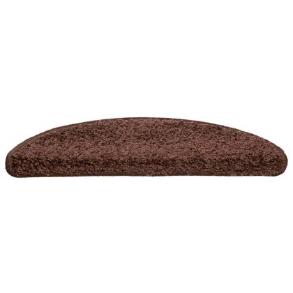 Изтривалки за стълби, 20 бр., 56x17x3 см, кафяви, полукръгли