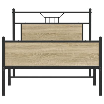 Рамка за легло без матрак сонома дъб 100x200 см инженерно дърво