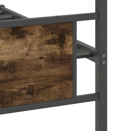 Рамка за легло без матрак опушен дъб 100x190 см инженерно дърво