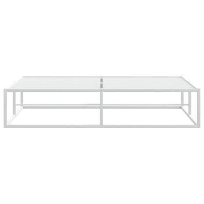 Рамка за легло без матрак Бяла 160x200 cm Метал