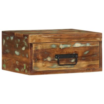 Стенно нощно шкафче от масивна дървесина възстановено