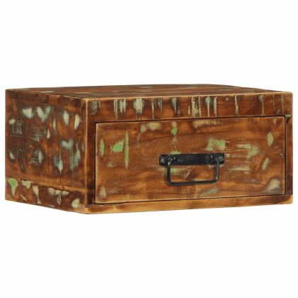 Стенно нощно шкафче от масивна дървесина възстановено