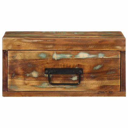 Стенно нощно шкафче от масивна дървесина възстановено