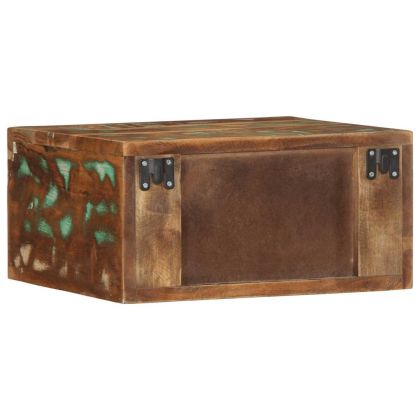 Стенно нощно шкафче от масивна дървесина възстановено