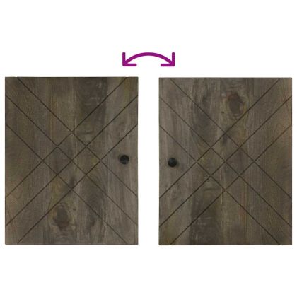 Комплект мебели за баня от 5 части Черно масивно дърво Манго