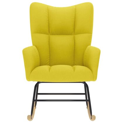 люлеещ се стол Светло жълт плат