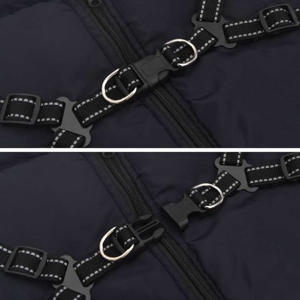 Кучешко палто ремък Водоустойчиво светлоотразително морско L44