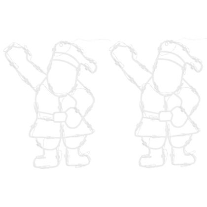 Коледни светлини силует на Дядо Коледа 2 бр. 35 светодиода