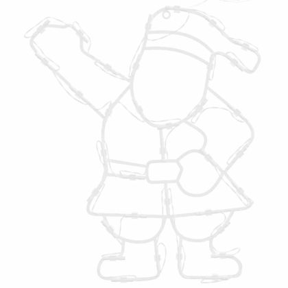 Коледни светлини силует на Дядо Коледа 2 бр. 35 светодиода