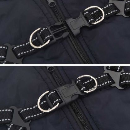 Кучешко палто ремък Водоустойчиво светлоотразително морско L24