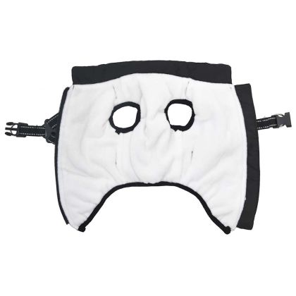 Кучешко палто с ремък Водоустойчиво светлоотразително черно L24