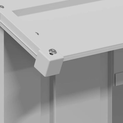 Къща за кучета с покрив 85x107x81 cm Поцинкована стомана