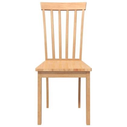 трапезни столове 2 бр. естествена масивна дървесина гума