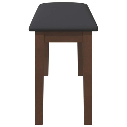 Пейка 90 см Кафява масивна дървесина Гума