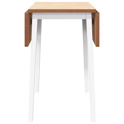 трапезна маса бяла масивна дървесина гума