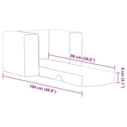 Детски диван-легло светлосив със звезди мек плюш