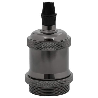 Лампи 2 бр. лъскави черни E27