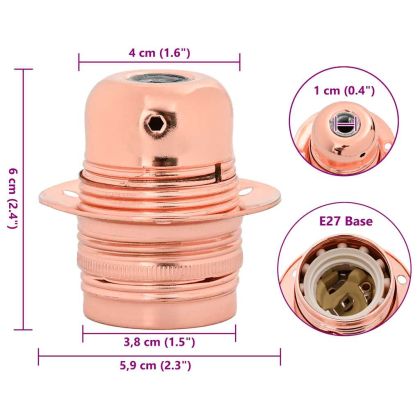 Лампи 2 бр. розово злато E27