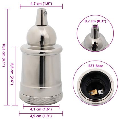 Лампи 2 бр. сатениран никел E27