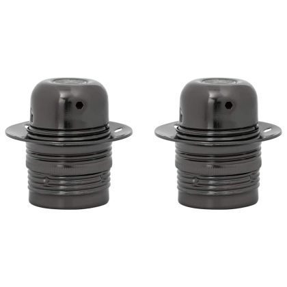 Лампи 2 бр. лъскави черни E27