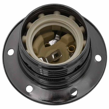 Лампи 2 бр. лъскави черни E27