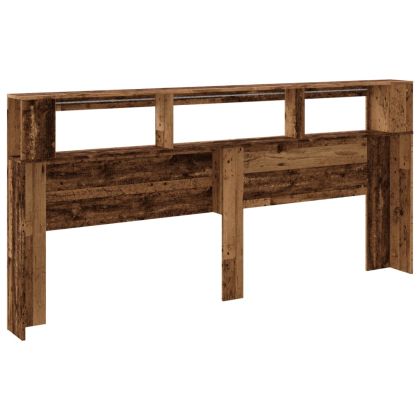 LED табла за глава Старо дърво Инженерна дървесина