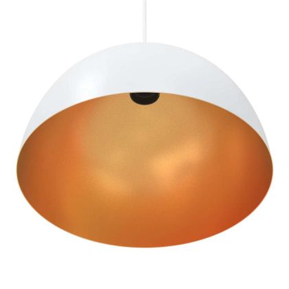 Висящи лампи 2 бр Регулируема височина E27 Бяла Ø 30 cm Метал