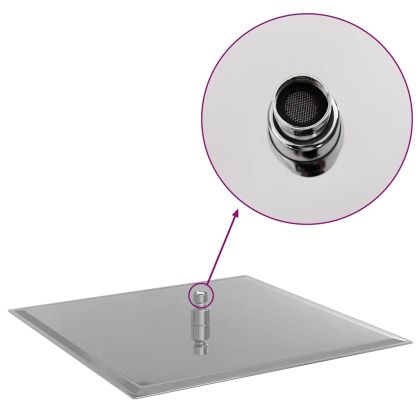 Дъждовен душ от неръждаема стомана 304 40x40 cm Square