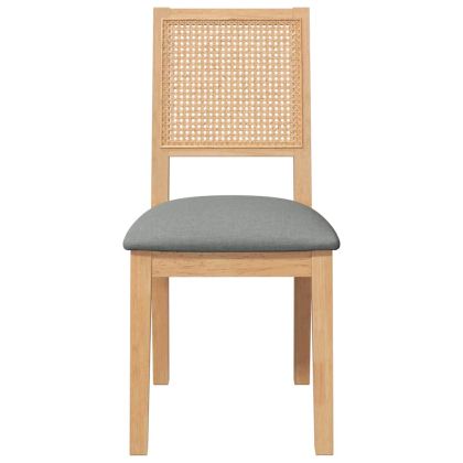 Трапезни столове с възглавници 2 бр масивна дървесина гума