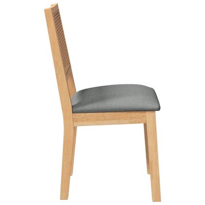 Трапезни столове с възглавници 2 бр масивна дървесина гума