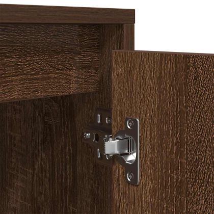 ТВ шкаф с LED осветление, кафяв дъб, 100x41x50 см