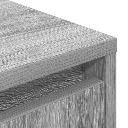 ТВ шкаф с LED осветление, сив сонома, 160,5x41x50 см