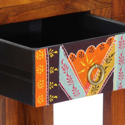 Конзолна маса, 110x35x75 cм, акациево дърво масив