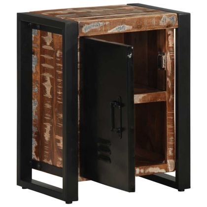 Нощни шкафове 2 бр Многоцветна масивна груба дървесина Манго