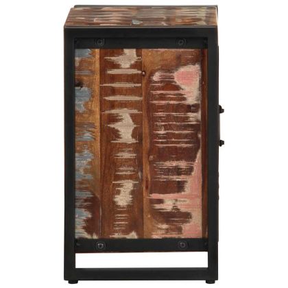 Нощни шкафове 2 бр Многоцветна масивна груба дървесина Манго