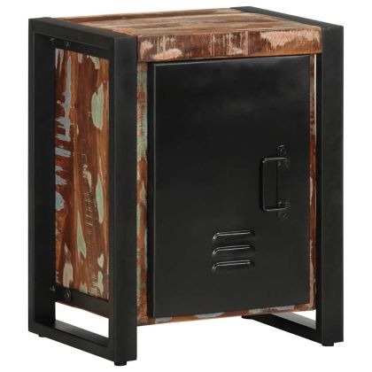 Нощни шкафове 2 бр Многоцветна масивна груба дървесина Манго