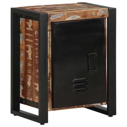 Нощни шкафове 2 бр Многоцветна масивна груба дървесина Манго