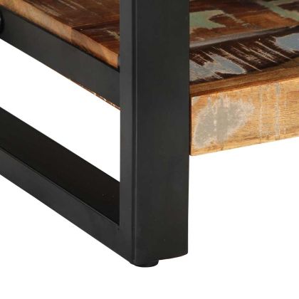 Нощни шкафове 2 бр Многоцветна масивна груба дървесина Манго