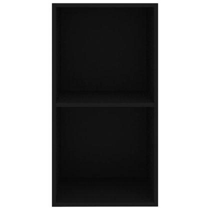 Шкаф за книги Черен 40x30x76,5 cm Инженерна дървесина