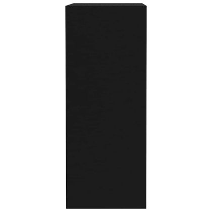 Шкаф за книги Черен 40x30x76,5 cm Инженерна дървесина