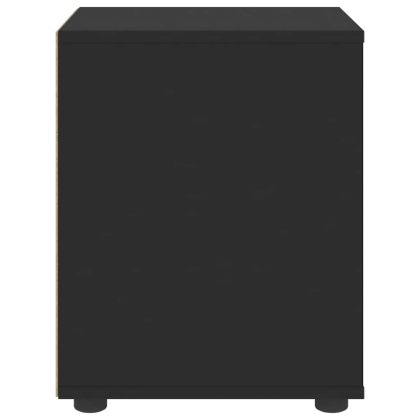нощно шкафче "VISNES" Черно 45x40x50 cm Изработена дървесина