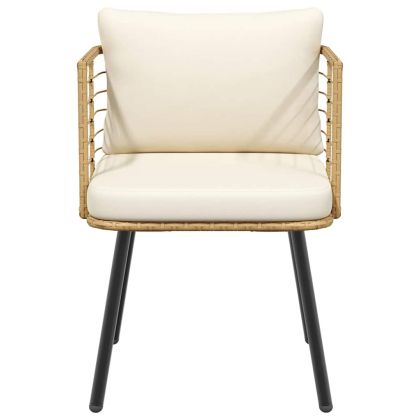 Градински стол с възглавници Natural Poly Rattan