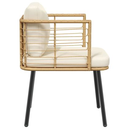 Градински стол с възглавници Natural Poly Rattan