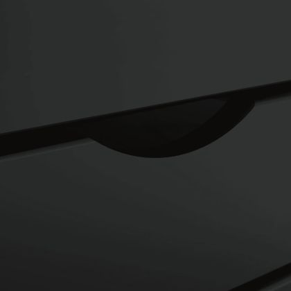 Подвижен шкаф с чекмеджета "MOSS" Черно масивно дърво бор