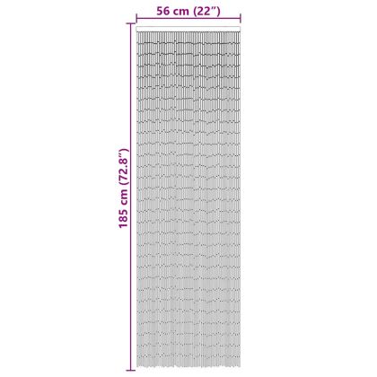 Завеса за врата срещу насекоми Тъмно сиво 56x185 cm Бамбук