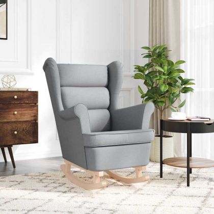 Люлеещ се стол Светло сив 74x90x102 см плат