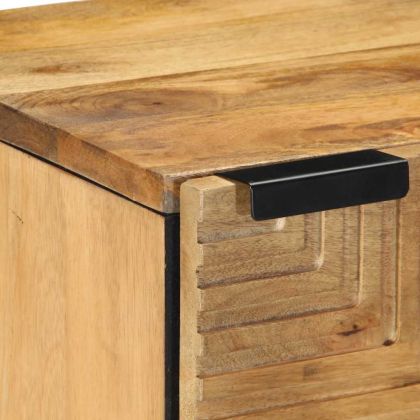 Нощни шкафчета 2 бр. кафяви 40x33x46 cm масивна дървесина манго